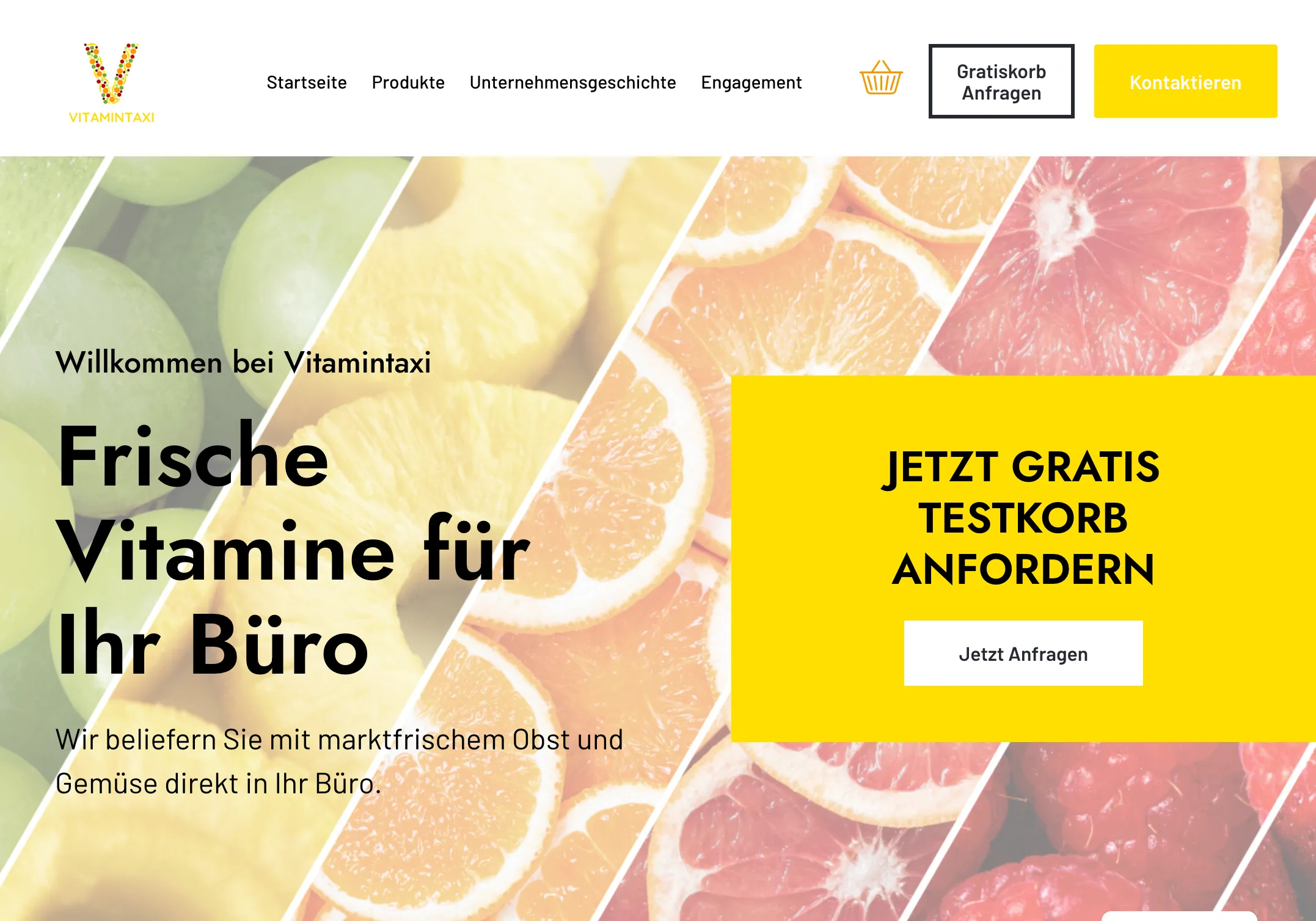 Vitamintaxi Website. Webdesign von MOEMENT MEDIA