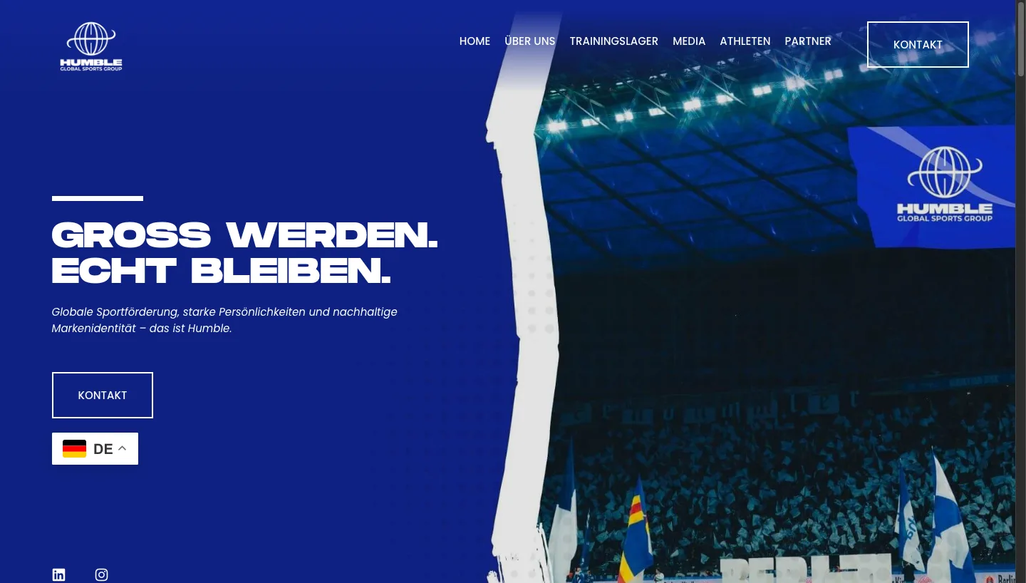 Humble Group Website. Webdesign von MOEMENT MEDIA