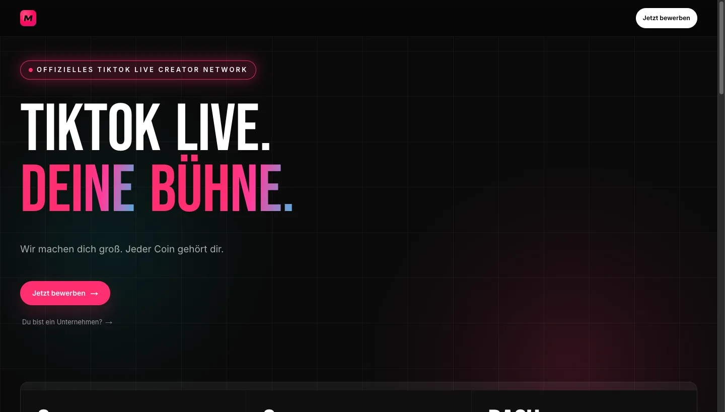 Moetion Website. Webdesign von MOEMENT MEDIA